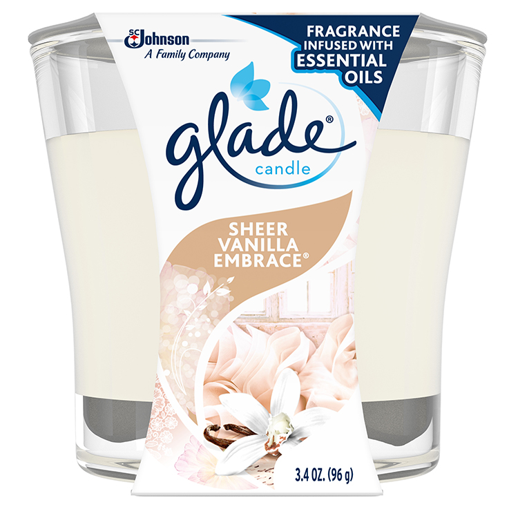 GLADE CANDLE SCENTED 4.08 OZ 2 PK SHEER VANILLA EMBRACE