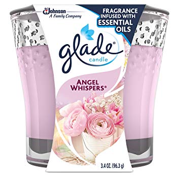 GLADE CANDLE SCENTED 4.08 OZ ANGEL WHISPERS