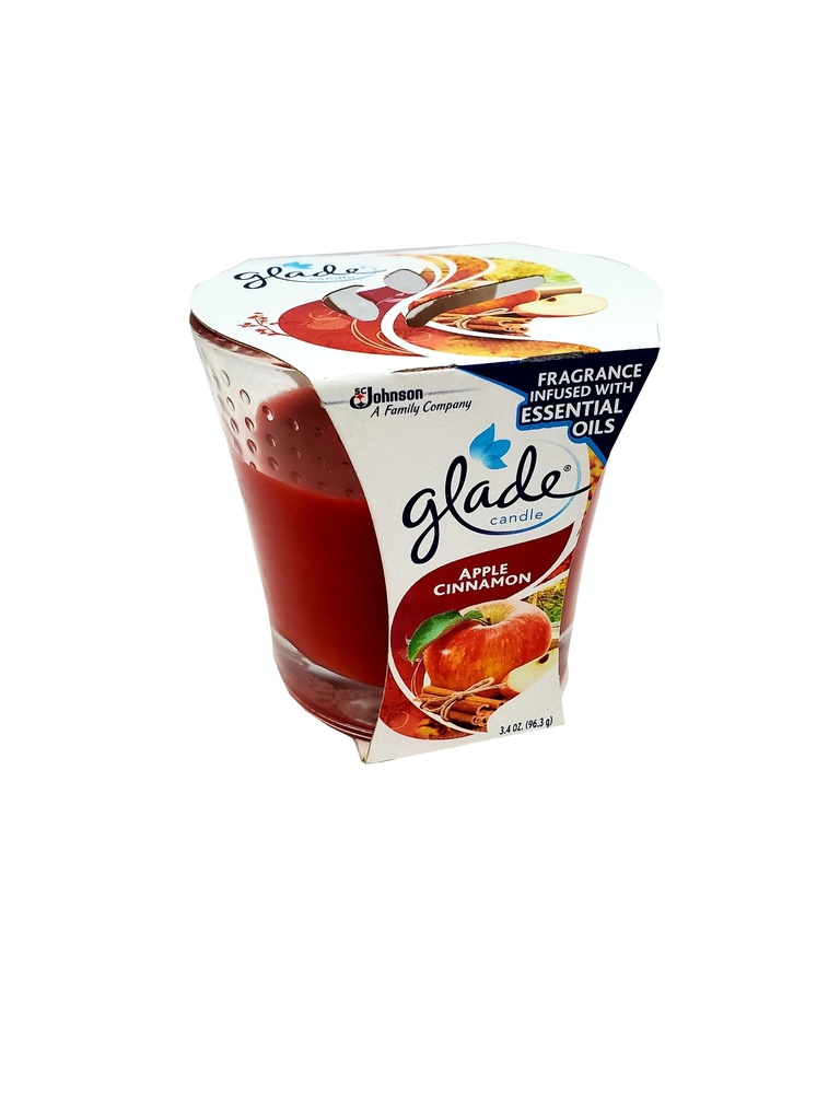 GLADE CANDLE SCENTED 4.08 OZ APPLE CINNAMON