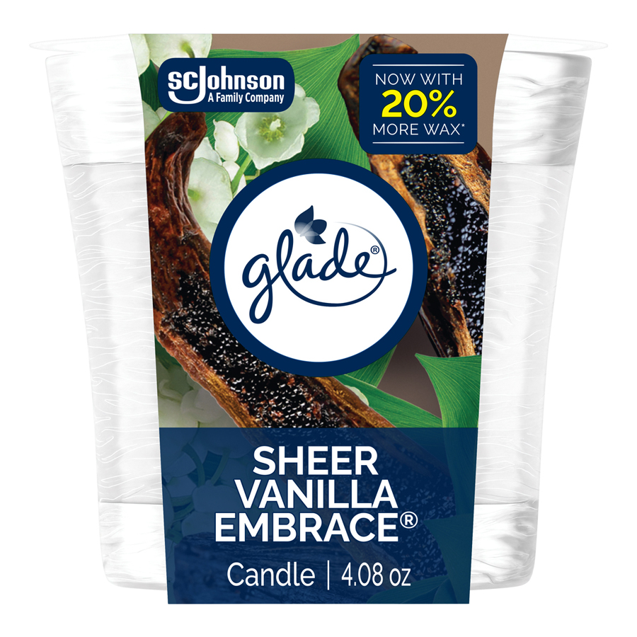GLADE CANDLE SCENTED 4.08 OZ SHEER VANILLA EMBRACE
