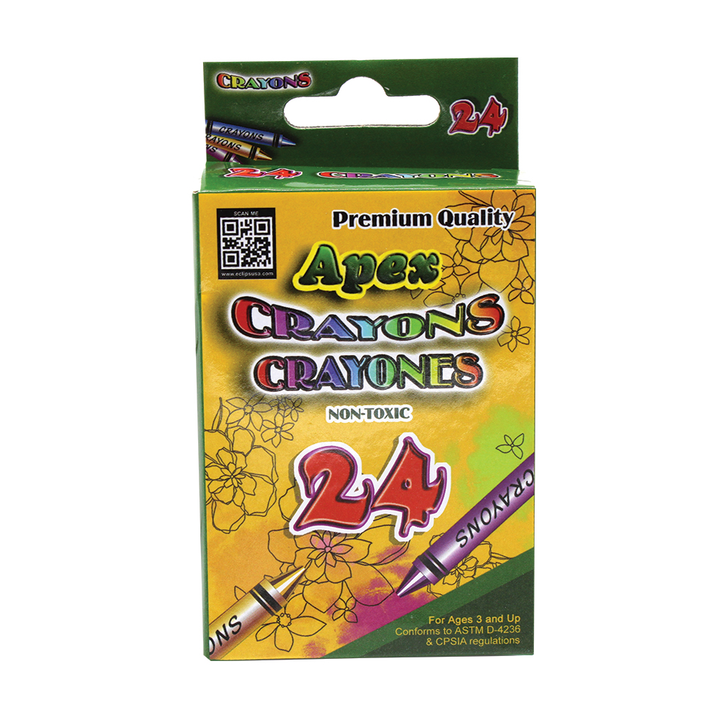 APEX CRAYONS 24 CT BOXED