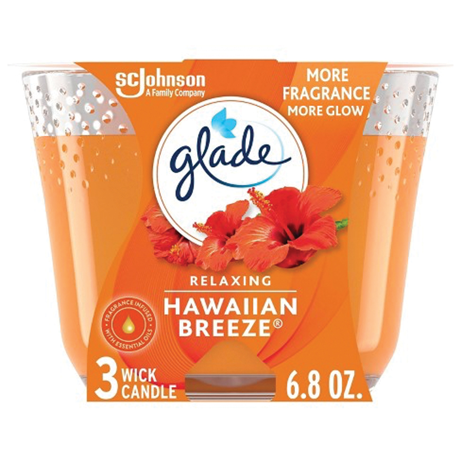 GLADE CANDLE SCENTED 6.8 OZ RELAXING HAWAIIAN BREEZE