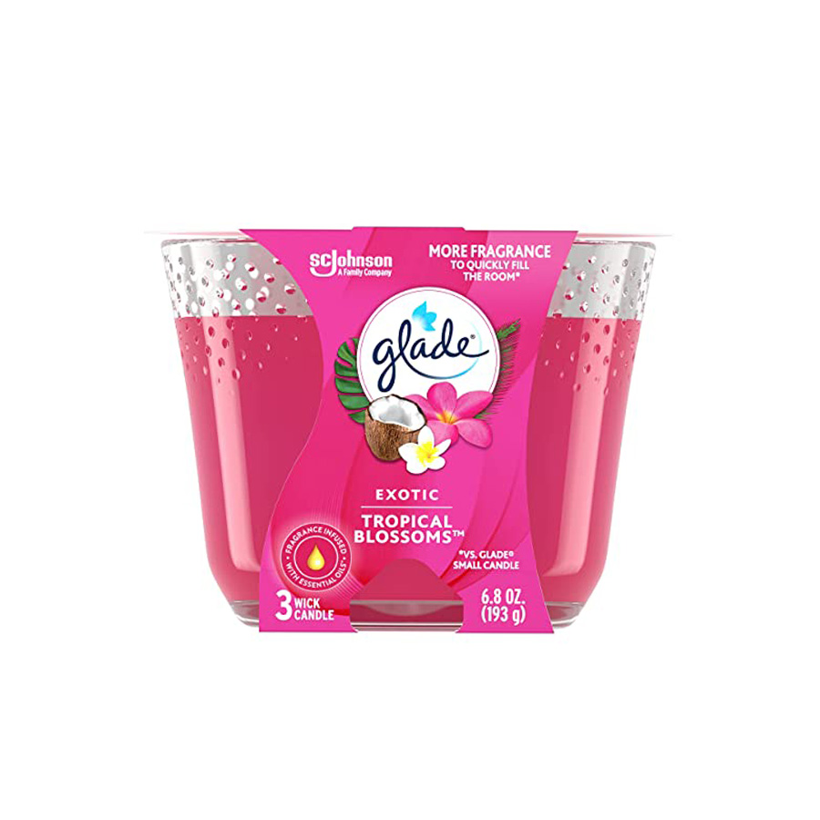 GLADE CANDLE SCENTED 6.8 OZ TROPICAL BLOSSOM