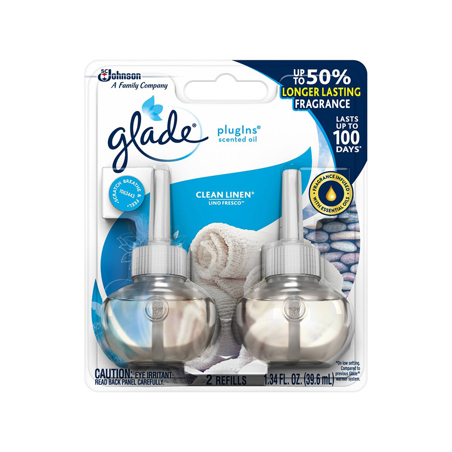 GLADE PISO 0.67 OZ 2 PK CLEAN LINEN REFILLS