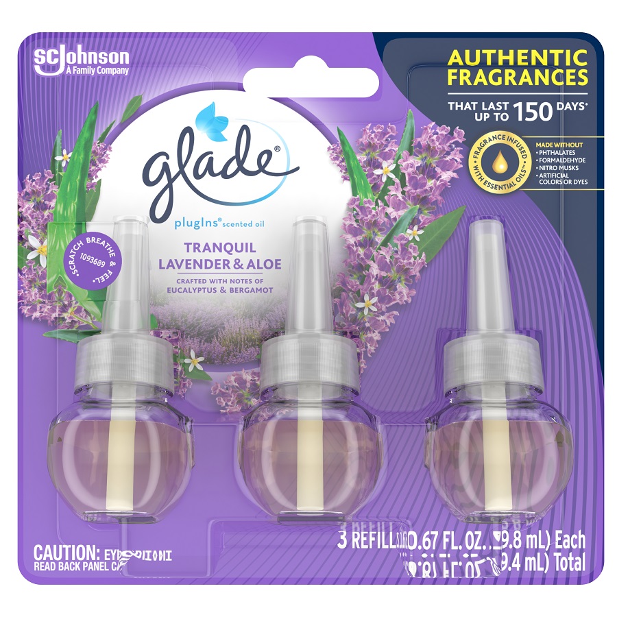 GLADE PISO 0.67 OZ 3 PK TRANQUIL LAVENDER & ALOE