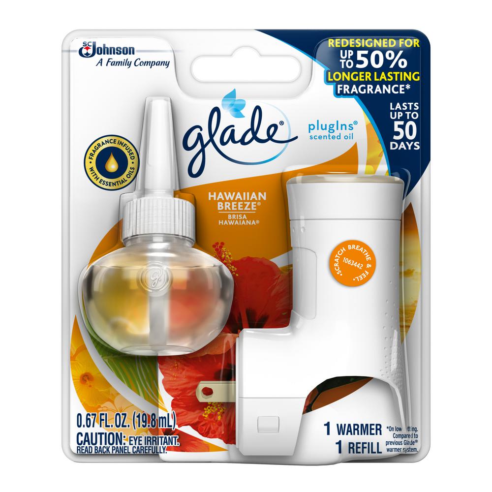 GLADE PISO 0.67 OZ HAWAIIAN WARMER+REFILL STARTER KITS