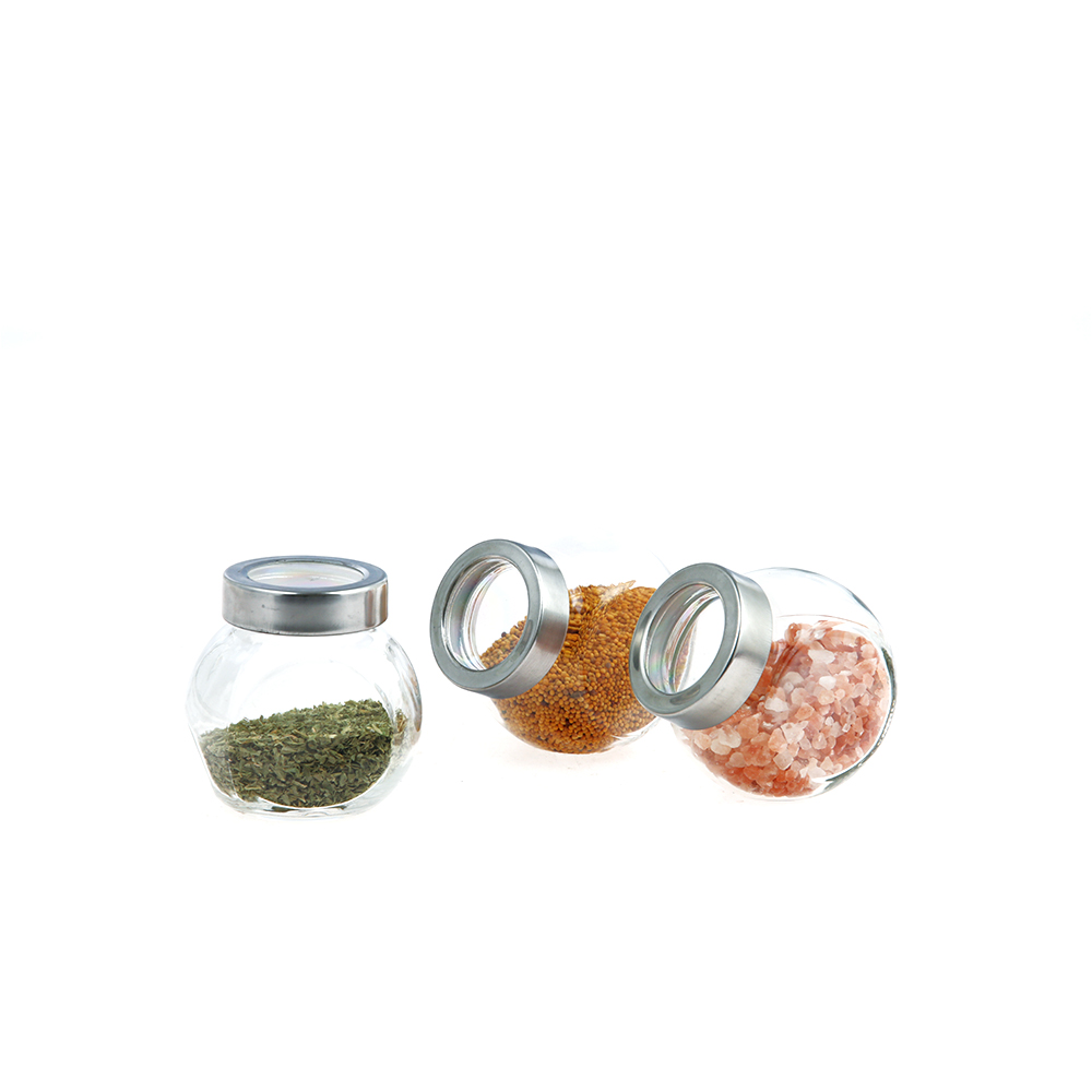 GLASS SPICE JAR 3 CT / 6.8 OZ