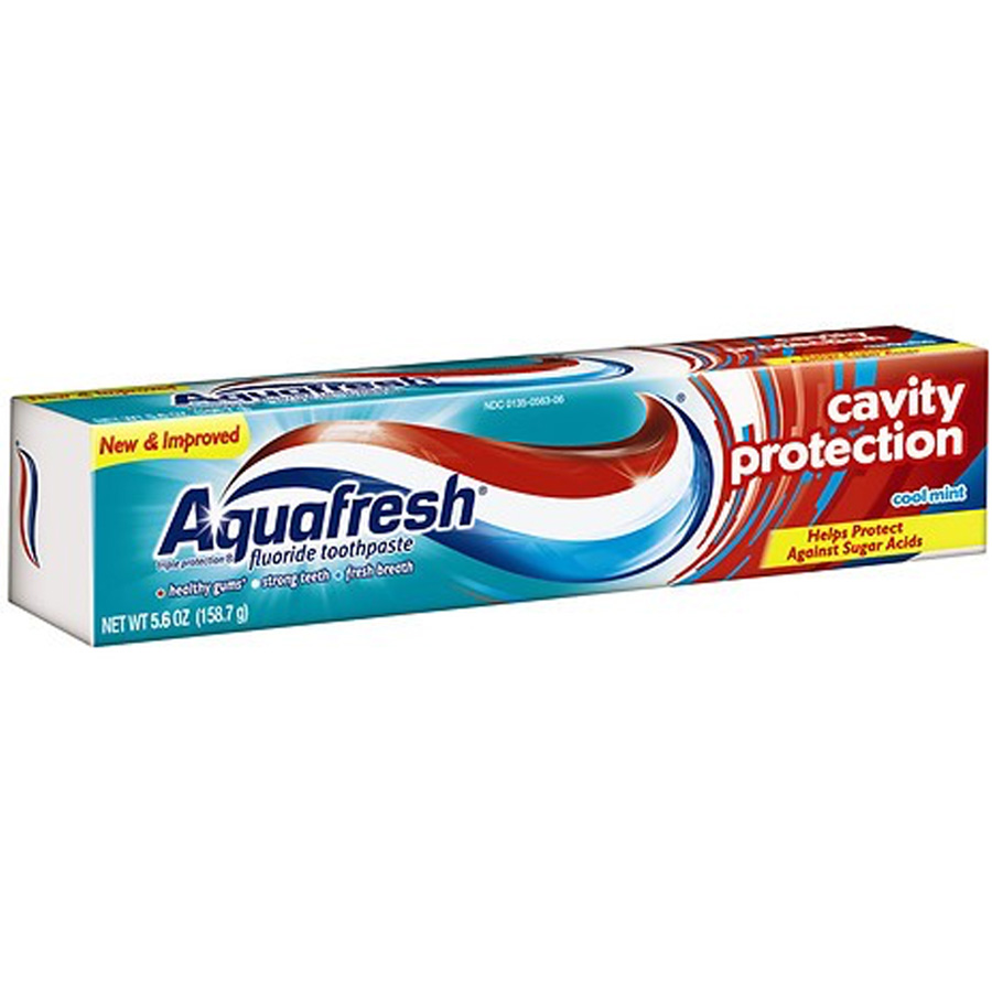 AQUAFRESH TOOTHPASTE 5.6 OZ CAVITY PROTECTION TWIN PACK