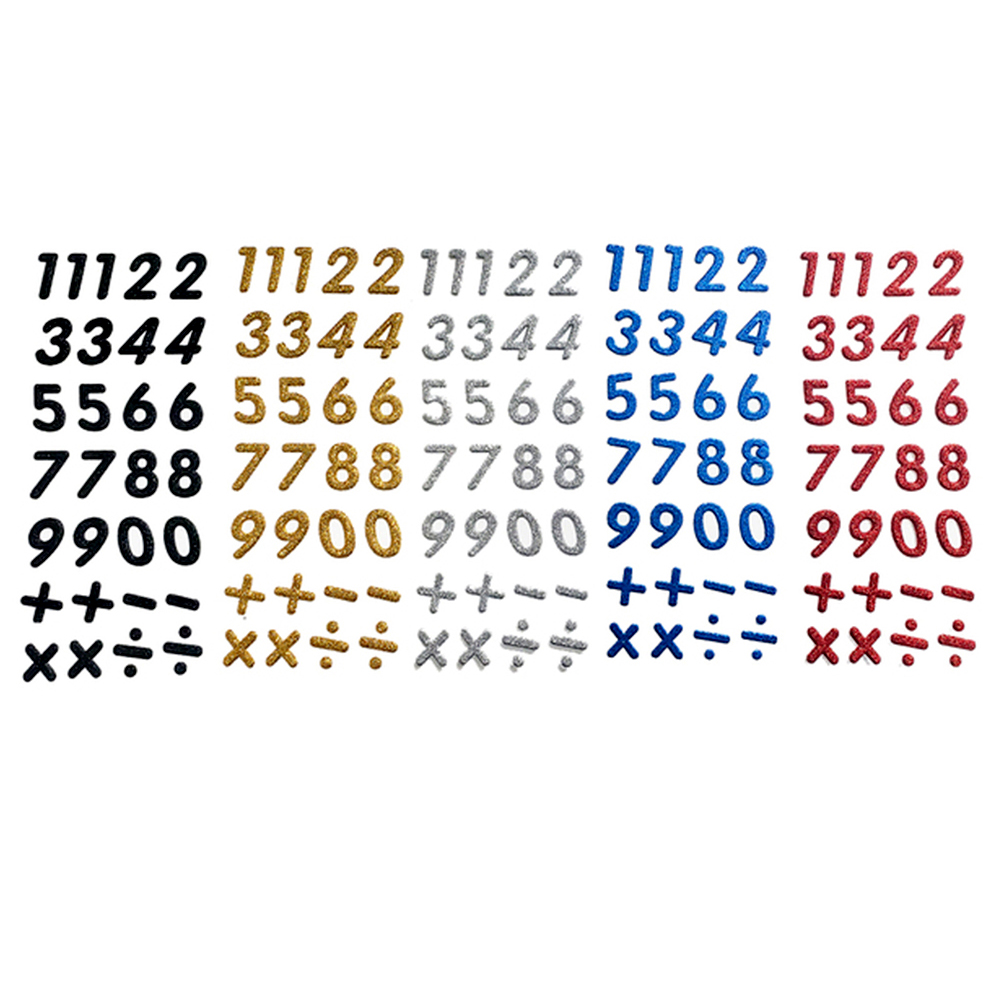 GLITTTER STICKERS 1 CT NUMBERS ASST