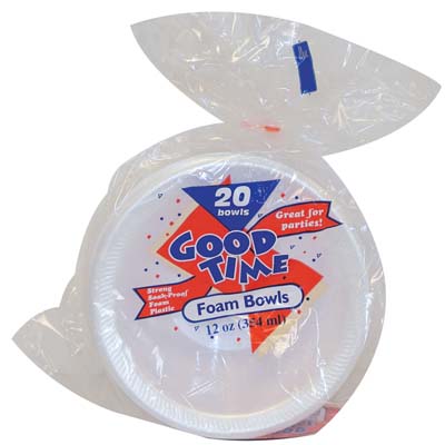 GOOD TIME FOAM BOWL 12 OZ 20 CT