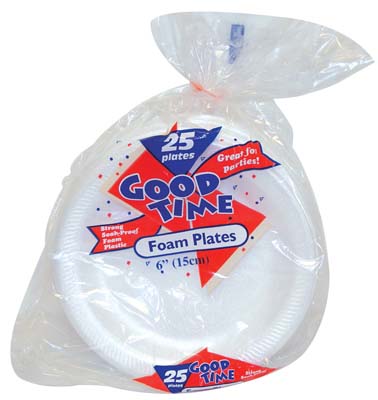 GOOD TIME FOAM PLATE 6 IN 25 CT