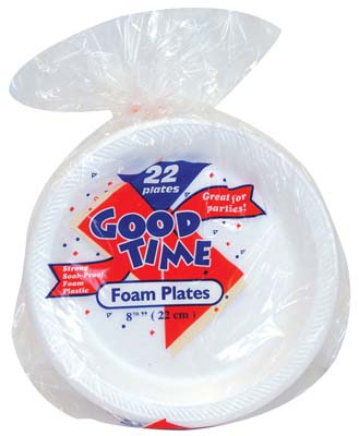 GOOD TIME FOAM PLATE 8.75 IN 22 CT