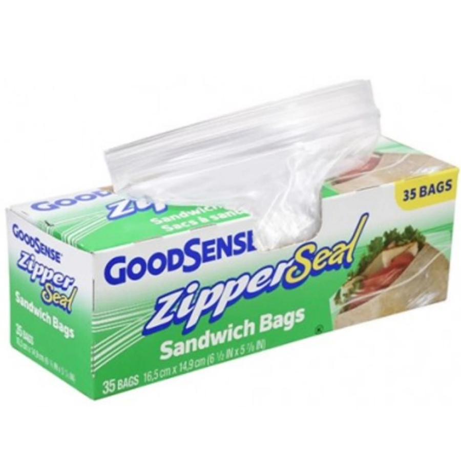 GOODSENSE SANDWICH ZIPPER BAG 6.5 X 7.8 IN 35CT (GDS48SS35)