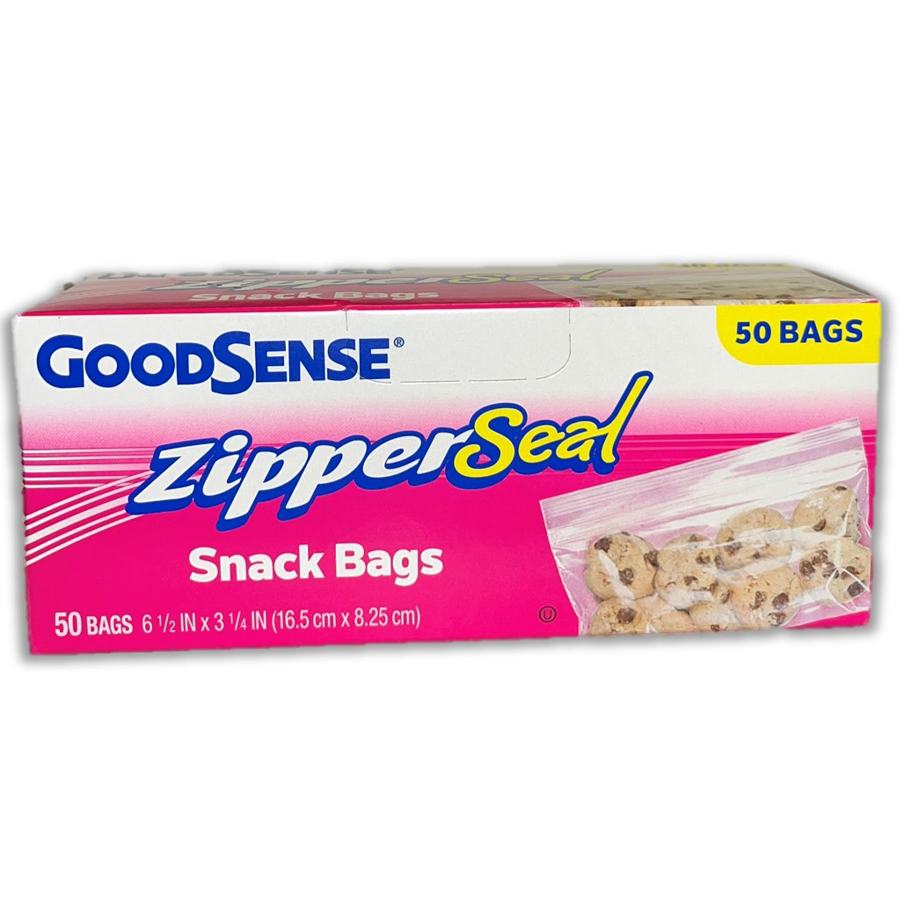 GOODSENSE SNACK ZIPPER BAG 6.5 X 3.25 IN 50 CT SEAL (GDS 40 SN 50 )