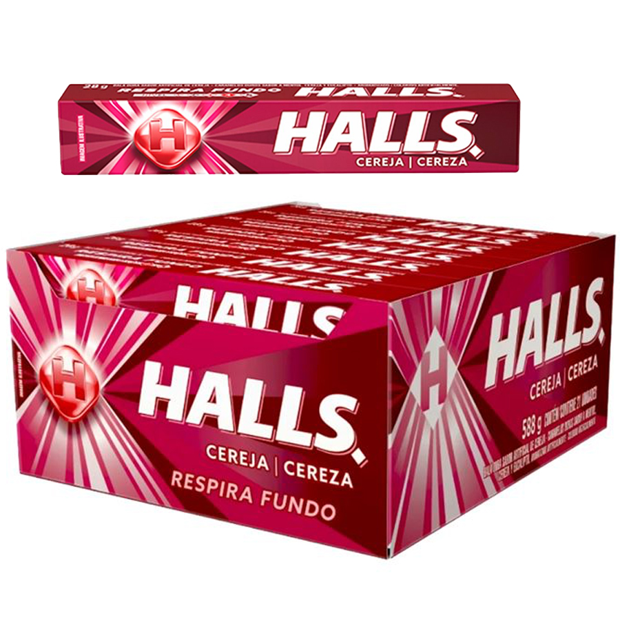 HALLS COUGH DROPS 27.5 G CHERRY (BRAZIL)
