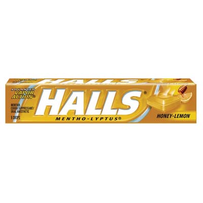 HALLS COUGH DROPS 9 CT HONEY LEMON