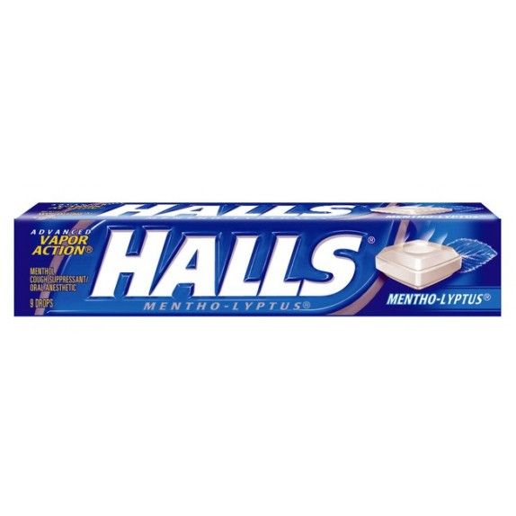 HALLS COUGH DROPS 9 CT MENTHOL LYPTUS