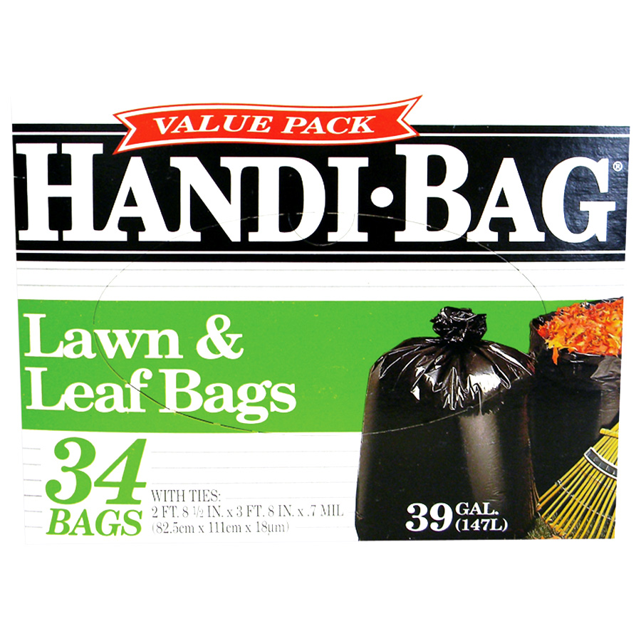 HANDI BAG LAWN & LEAF BAG 39 GL 34 CT VALUE PACK