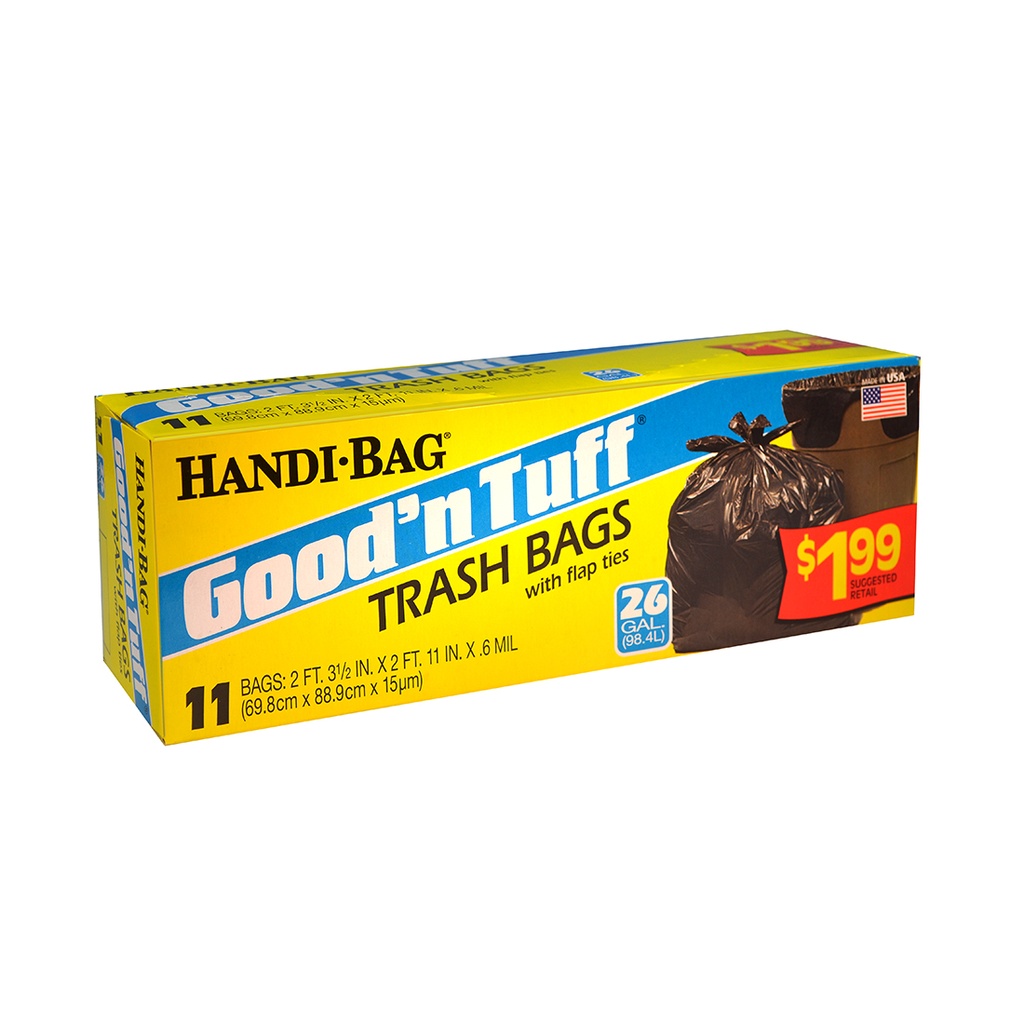 HANDI BAG TRASH BAG 26 GL 11 CT GOOD & TUFF PREPRICED 1.99