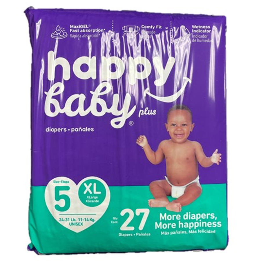 HAPPY BABY PLUS DIAPERS X-LARGE 27 CT CJ