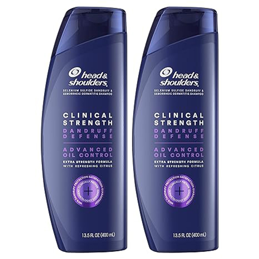 HEAD & SHOULDERS SHAMPOO 13.5 OZ / 400 ML 2 N 1 CLINICAL STRENGHT OIL CONTROL
