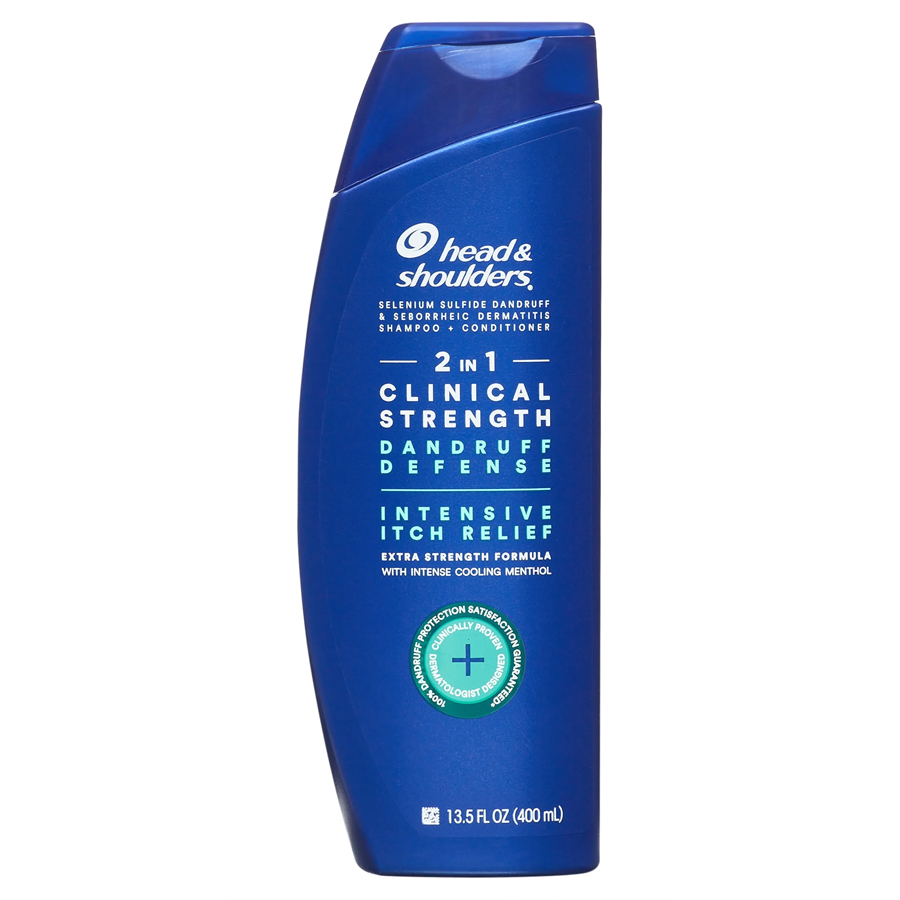 HEAD & SHOULDERS SHAMPOO 13.5 OZ / 400 ML 2 N 1 CLINICAL STRENGTH ITCH RELIEF