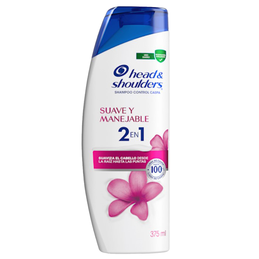 HEAD & SHOULDERS SHAMPOO 375 ML SUAVE 2 IN 1