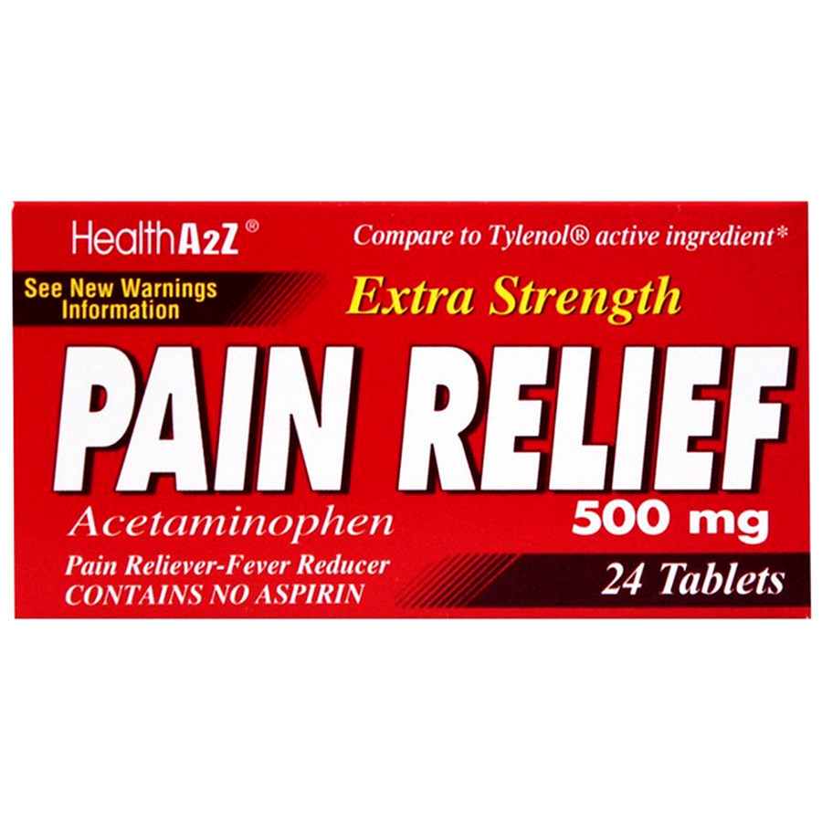 HEALTH A 2Z PAIN RELIEF 500 MG 24 CT EXTRA STRENGTH ACETAMINOPHEN (COMPARE TO TYLENOL ES)