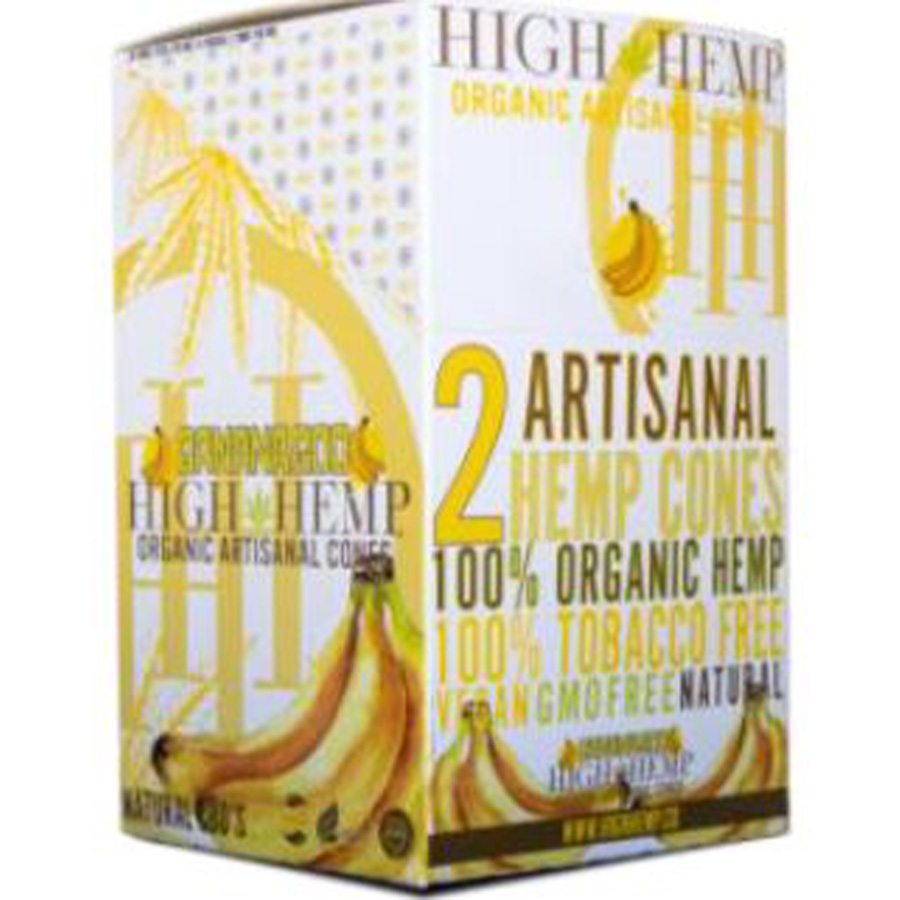 HIGH HEMP CONES 2 CT BANANA