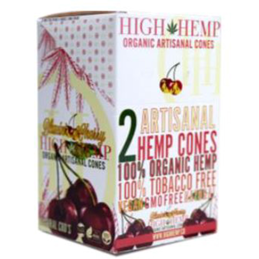 HIGH HEMP CONES 2 CT CHERRY