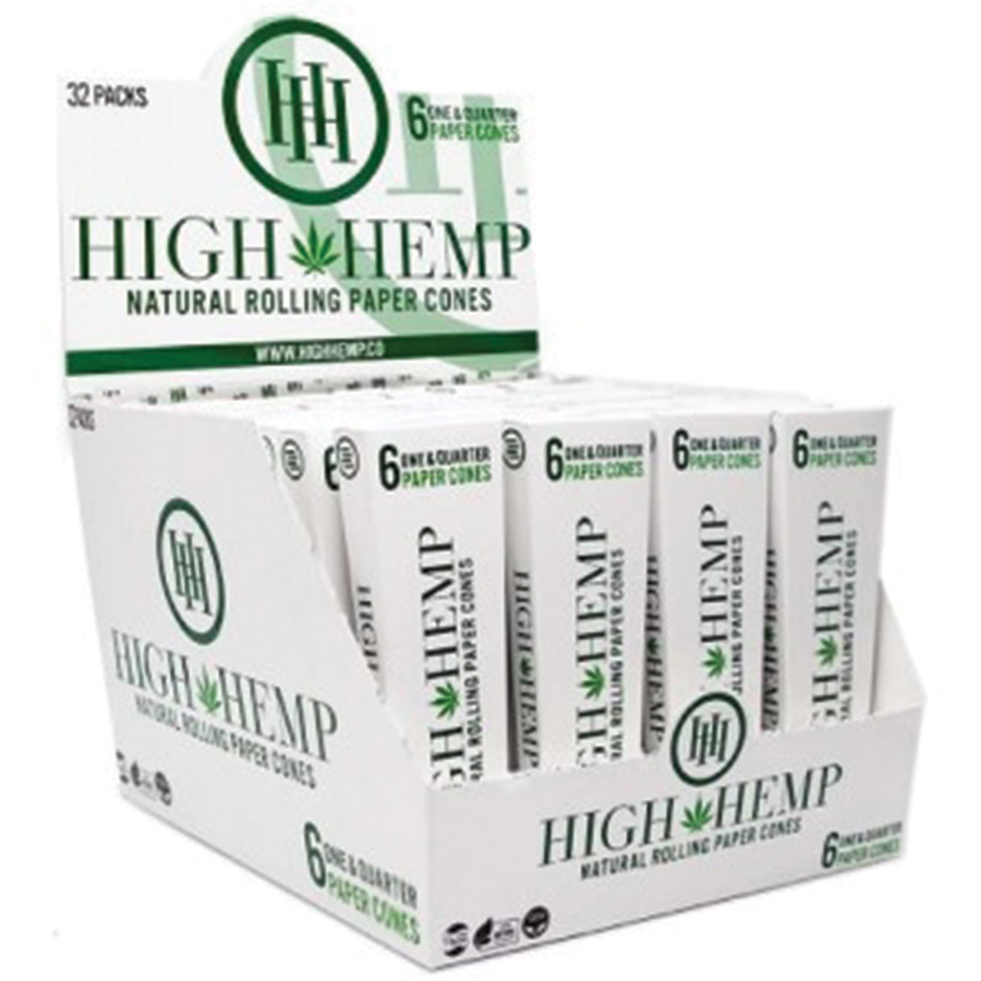 HIGH HEMP PAPER CONE 32 CT REGULAR BOX