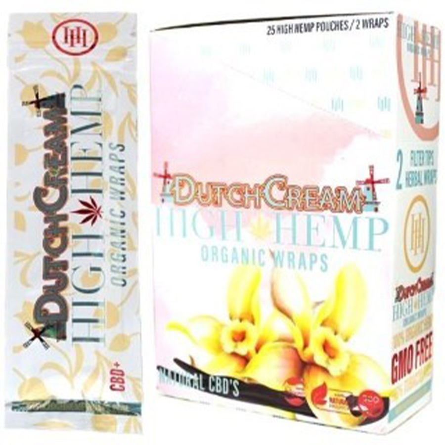HIGH HEMP WRAPS 2 CT DUTCH CREAM