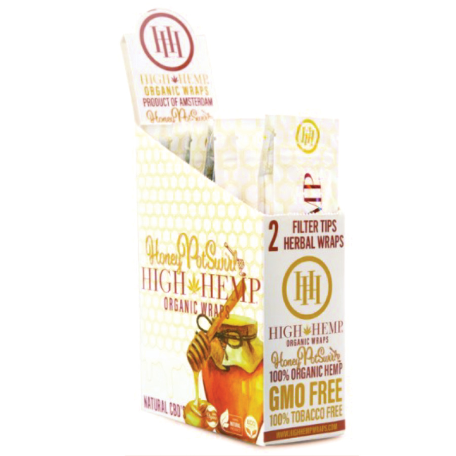 HIGH HEMP WRAPS 2 CT HONEY