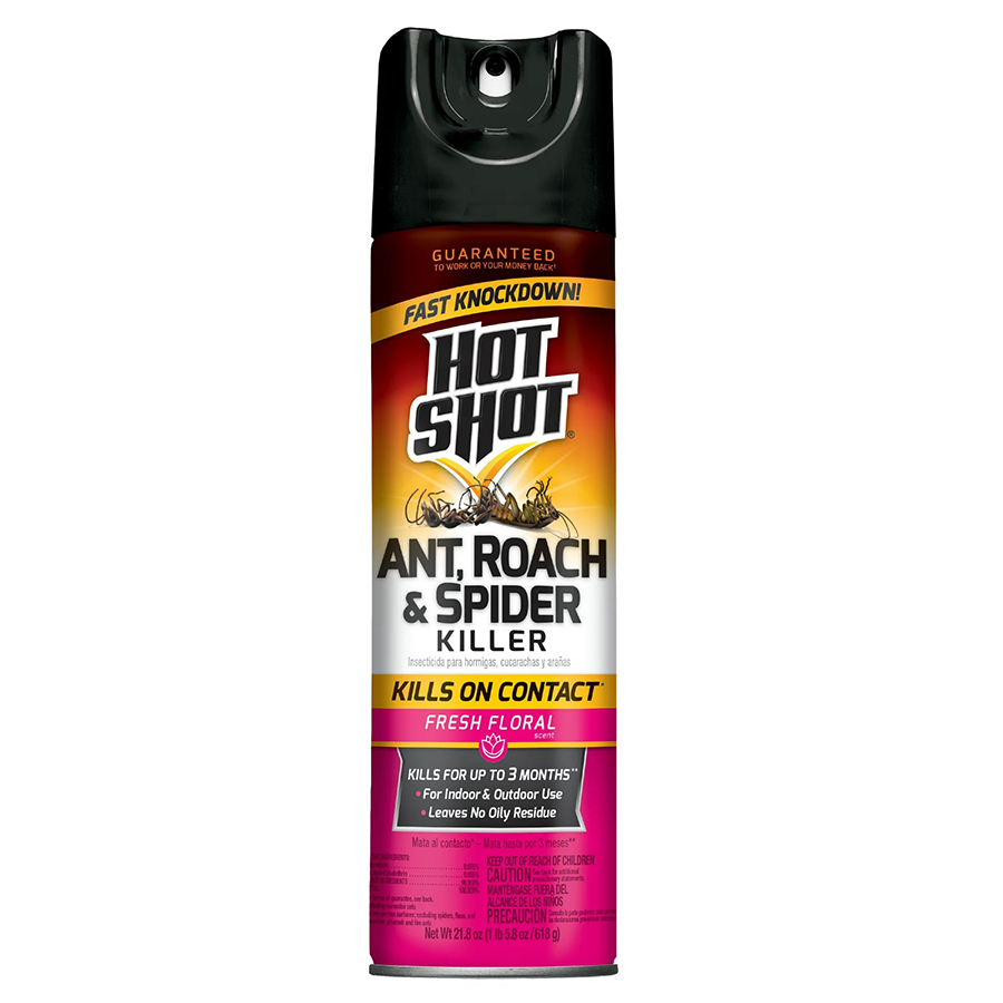 HOT SHOT ANT, ROACH & SPIDER KILLER SPRAY 21.8 OZ FRESH FLORAL SCENT