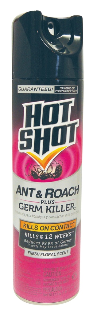 HOT SHOT ANT, ROACH&GERM KILLER SPRAY 17.5 OZ FRESH FLORAL SCENT