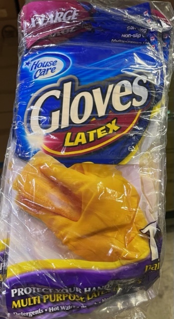 HOUSE CARE LATEX GLOVES 1 PK EXTRA LARGE