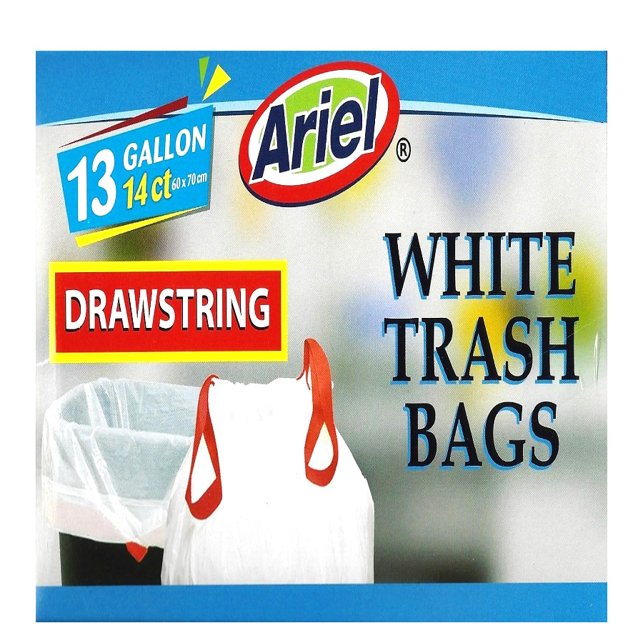 ARIEL TRASH BAG 13 GL 15 CT WHITE