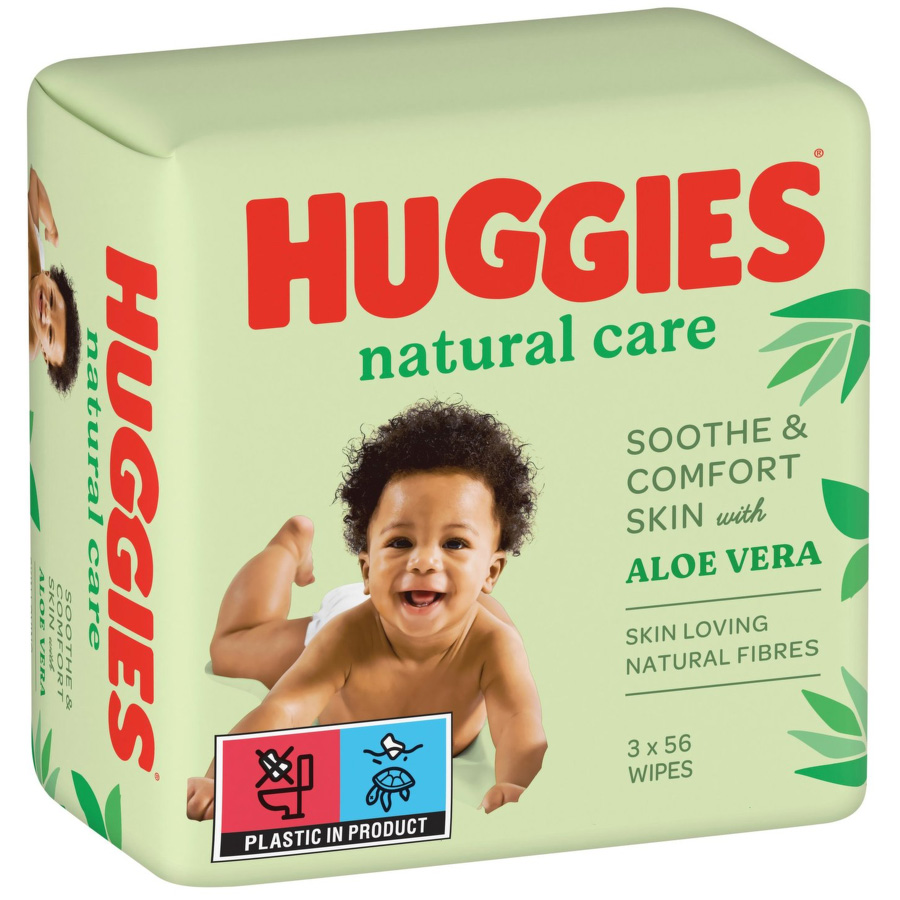 HUGGIES BABY WIPES 56 CT 3 PK NATURAL CARE