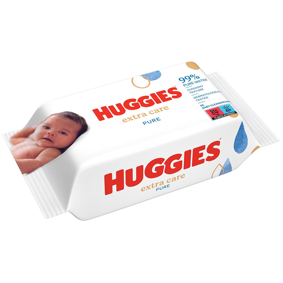 HUGGIES BABY WIPES 56 CT EXTRA CARE SENSITIVE SKIN