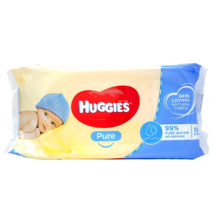 HUGGIES BABY WIPES 56 CT PURE