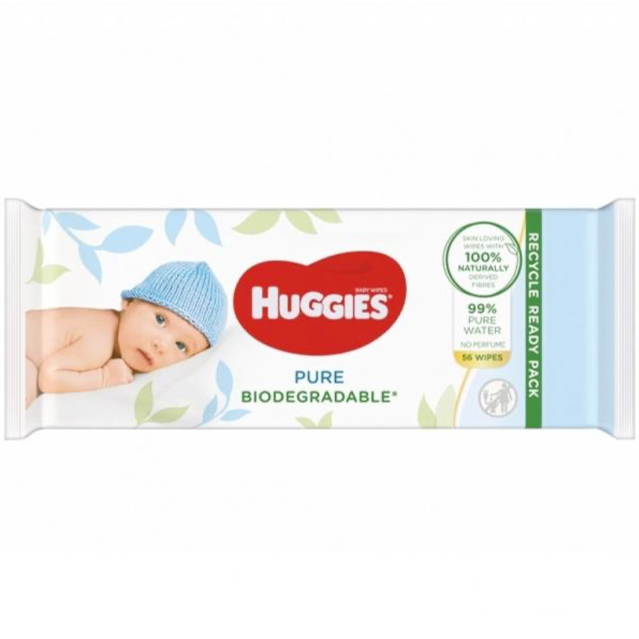 HUGGIES BABY WIPES 56 CT PURE BIODEGRADABLE