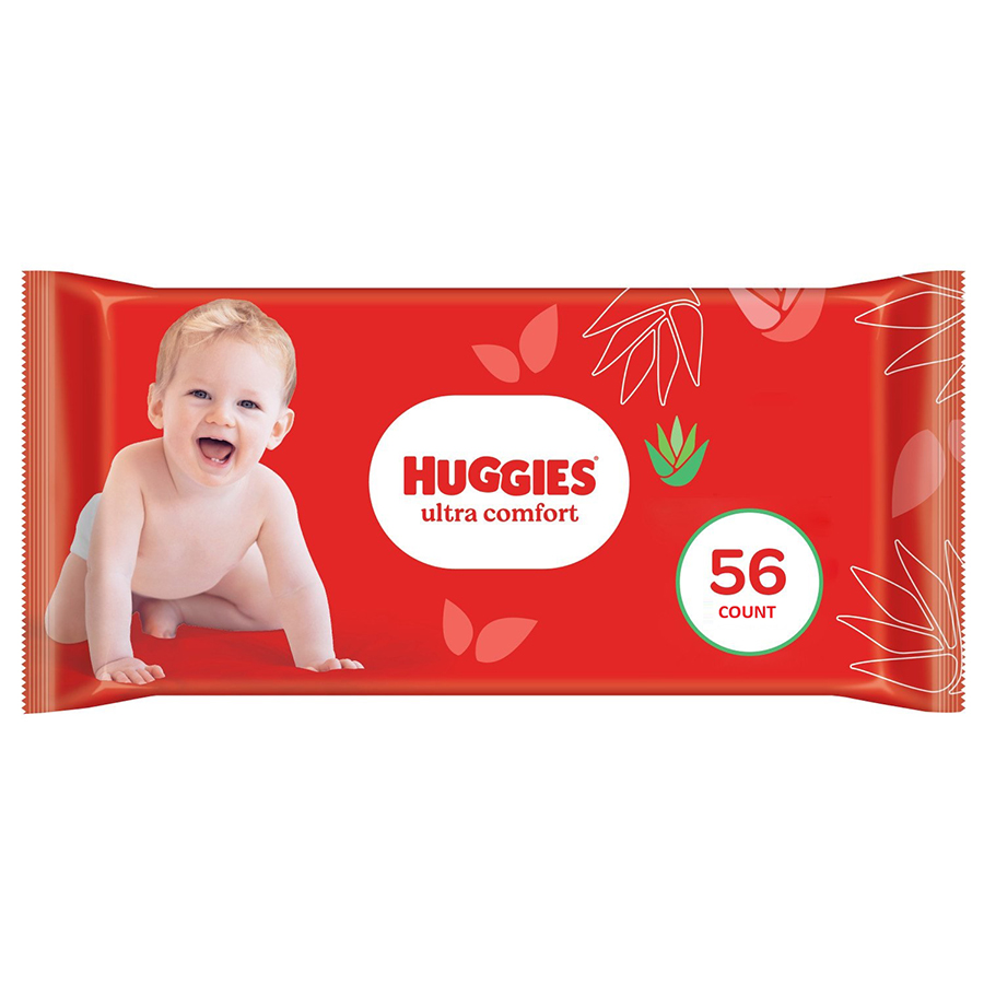 HUGGIES BABY WIPES 56 CT ULTRA COMFORT W/ ALOE