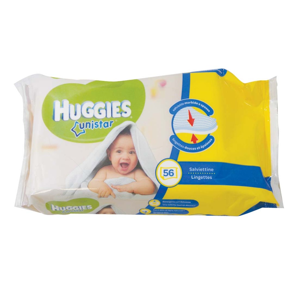 HUGGIES BABY WIPES 56 CT UNISTAR