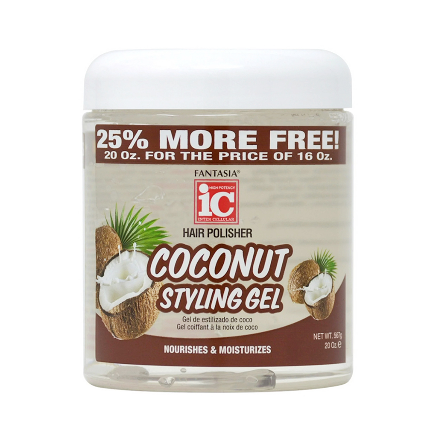 IC HAIR GEL 20 OZ COCONUT