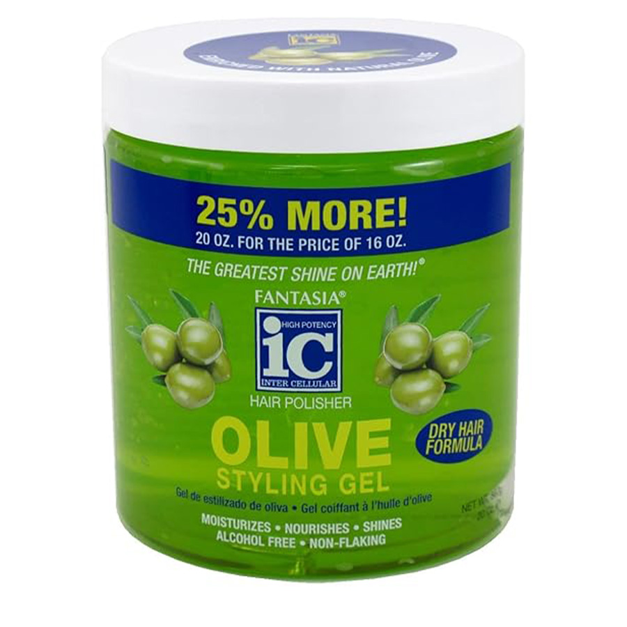 IC HAIR GEL 20 OZ OLIVE