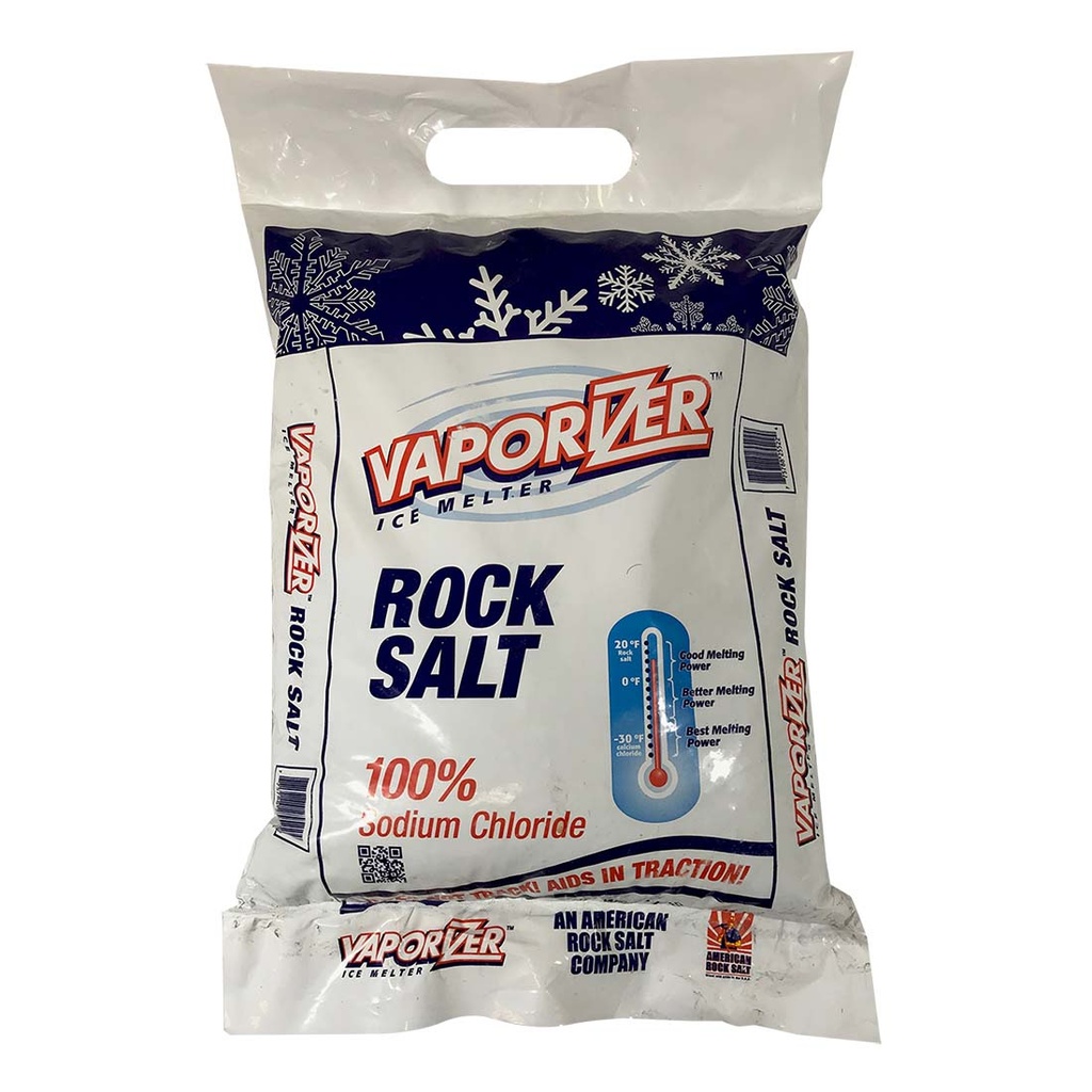 ICE MELTER 25 LB VAPORIZER ROCK SALT BAG 1 SODIUM CHLORIDE