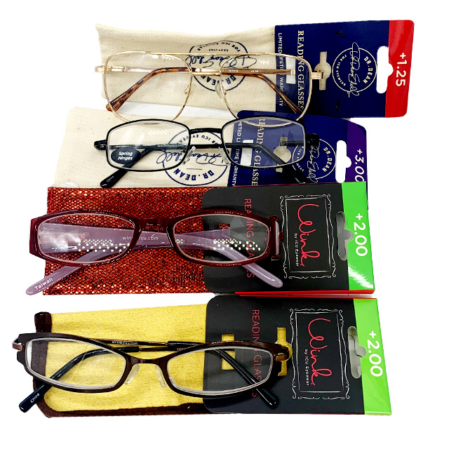 ICU™ BRANDED READING GLASSES WITH CASE AND CARD ASST POWERS STYLES