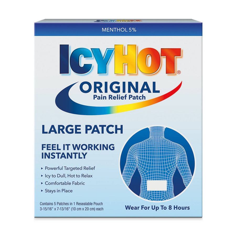 ICY HOT BACK PATCH 5 CT (10 CM X 20 CM EACH) ORIGINAL