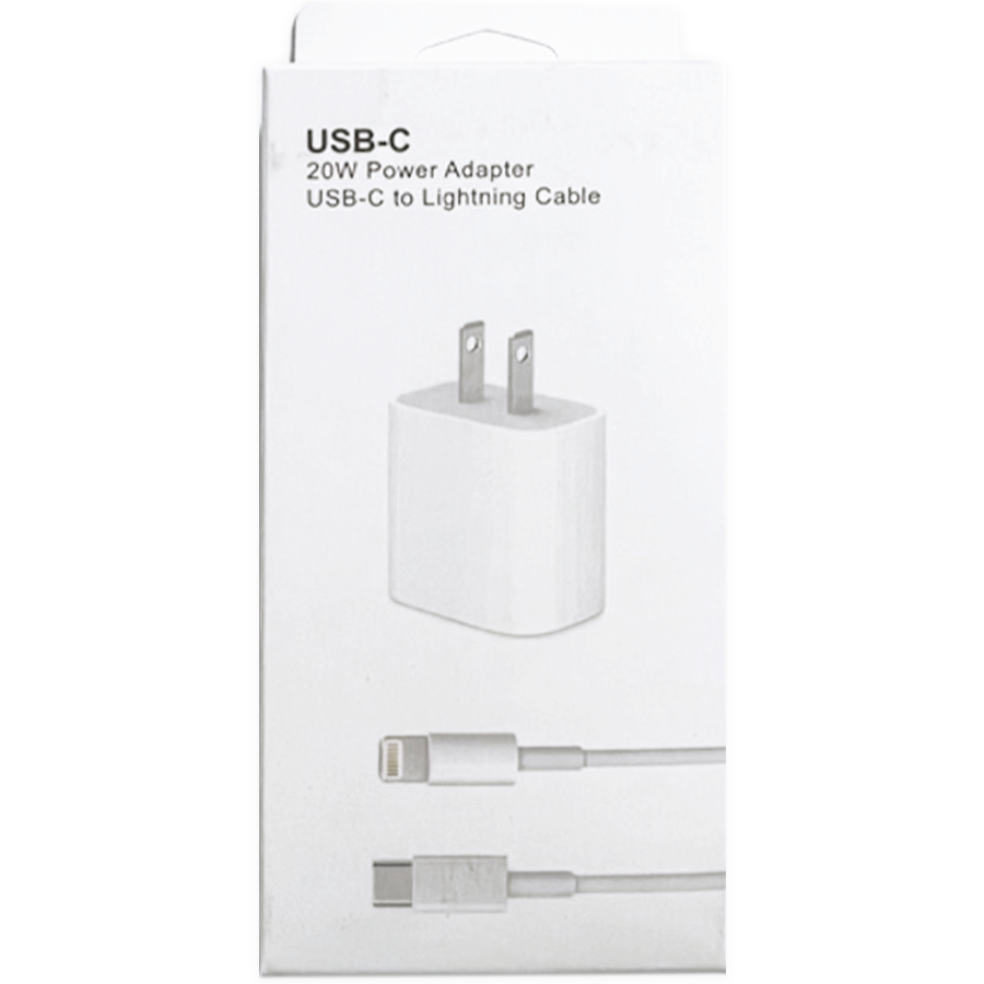 IPHONE 13 USB POWER ADAPTER 1 CT 20 W WITH USB-C TO LIGHTNING CABLE