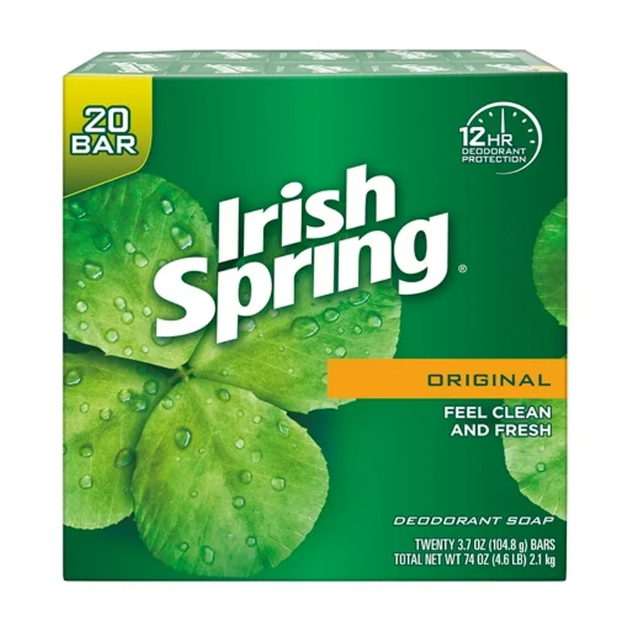 IRISH SPRING BAR 3.75 OZ 20 PK ORIGINAL FEEL CLEAN & FRESH